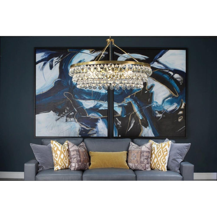 Robert Abbey Lighting - Z1004 - Bling 6-Light Chandelier 33.625 Inches Wide and 23.75 Inches Tall