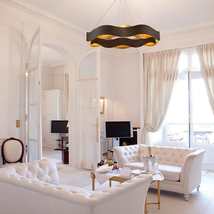 Eurofase - 31384-021 - Vaughan - 105W 1 LED Chandelier In Contemporary Style-5.5 Inches Tall and 33.5 Inches Wide