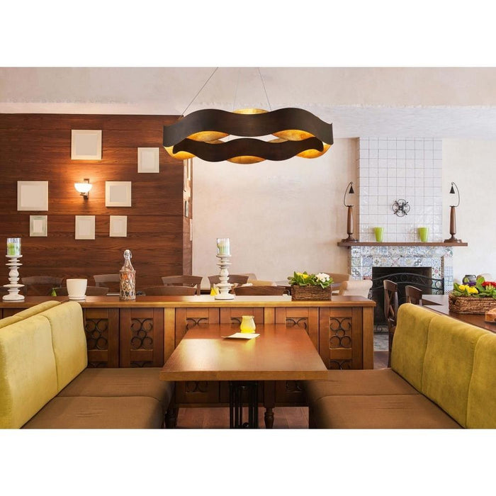 Eurofase - 31384-021 - Vaughan - 105W 1 LED Chandelier In Contemporary Style-5.5 Inches Tall and 33.5 Inches Wide
