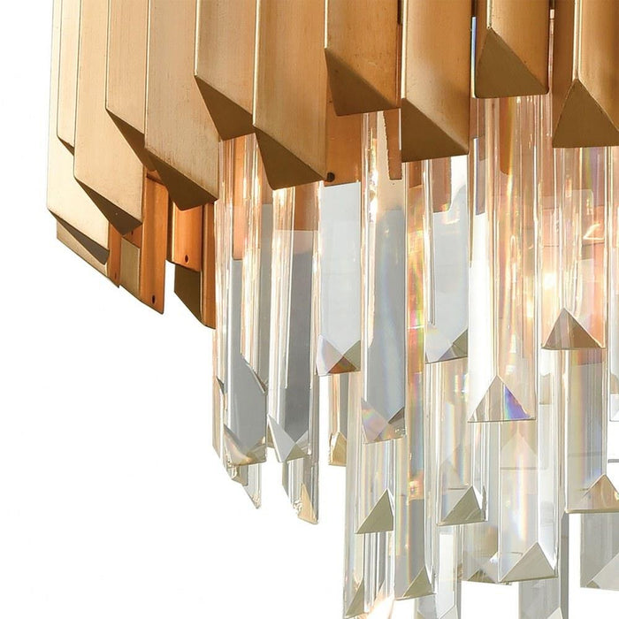Bailey Street Home - 2499-BEL-2780163 - Modern Art DecoContemporary Six Light Chandelier in Matte Gold Finish