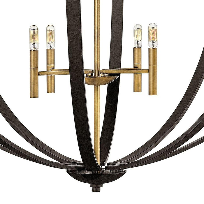 Hinkley Lighting - 3465SB - Euclid - Sixteen Light Extra Large Orb Chandelier in Transitional-Modern Style - 52 Inches Wide by 58.5 Inches High