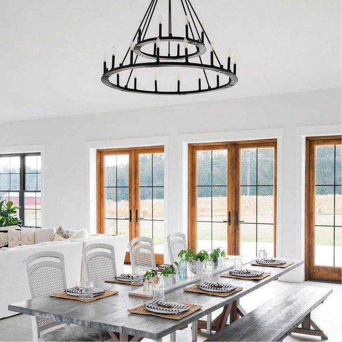 Capital Lighting - 4910BI - Pearson Chandelier 24 Light Black Iron Steel