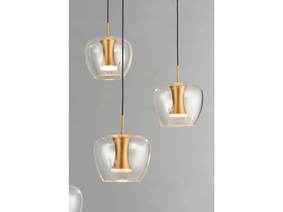 ET2 Newton 25-Light Black Gold Glass LED Pendant