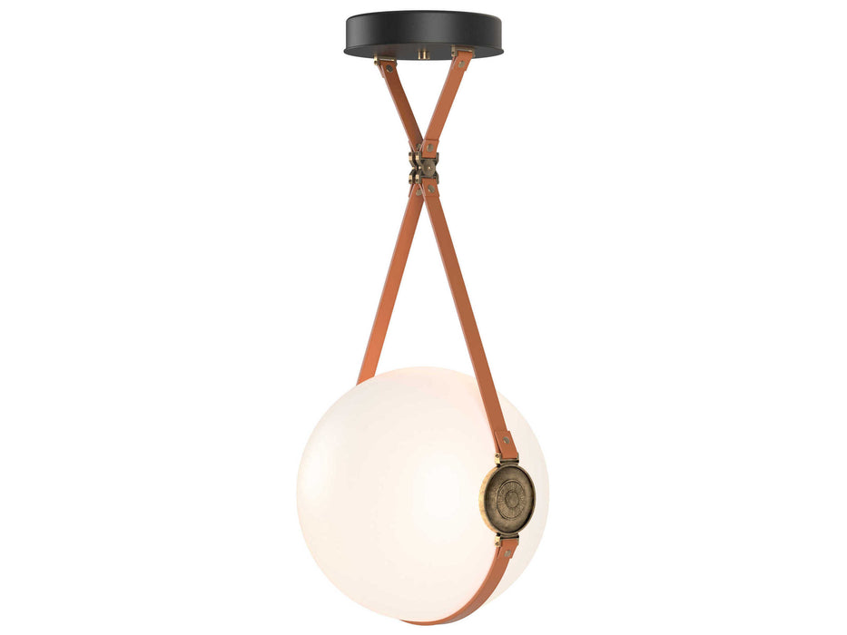 Hubbardton Forge Derby Black Glass LED Globe Pendant