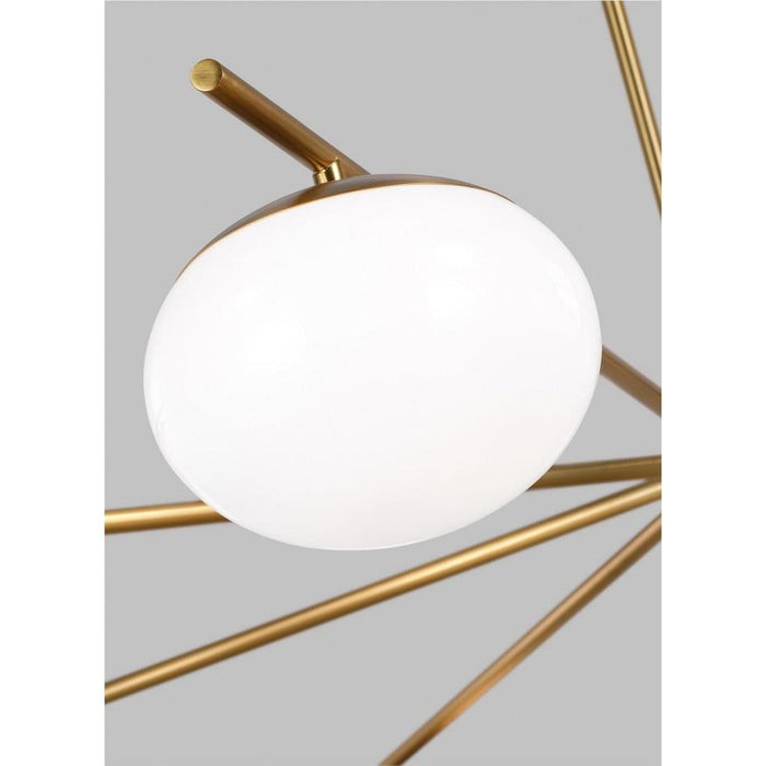 Visual Comfort Studio Collection - EC1258AI - Generation Lighting-Lune-8 Light Extra Large Chandelier In Modern Style-8.25 Inch Tall and 49 Inch Wide