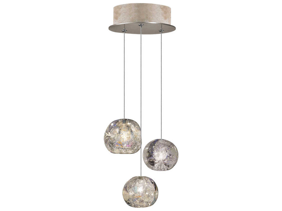 Fine Art Handcrafted Lighting Natural Inspirations 3-Light Gold Glass LED Mini Pendant