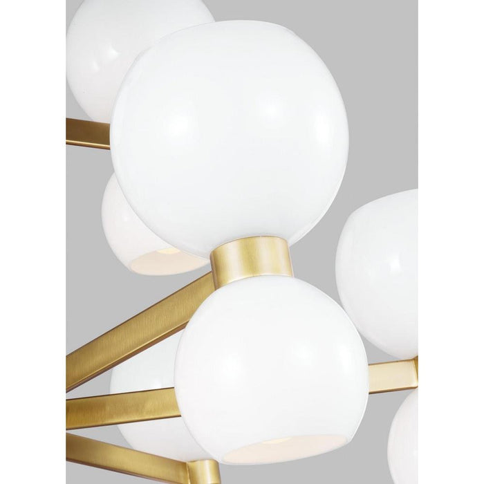 Visual Comfort Studio Collection - KSC10124BBSCG - Generation Lighting-Londyn-24 Light Large Chandelier In Midcentury Style-16.13 Inch Tall and 36.5 Inch Wide