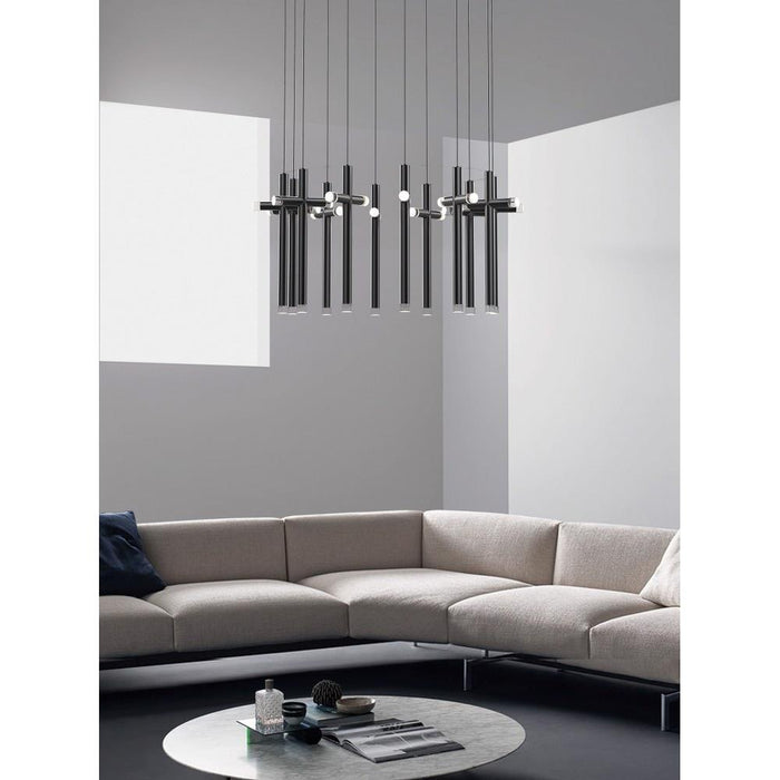 PageOne Lighting - PP020213-SDG - Seesaw - 90W 12 LED Round Chandelier-22 Inches Tall and 36.5 Inches Wide